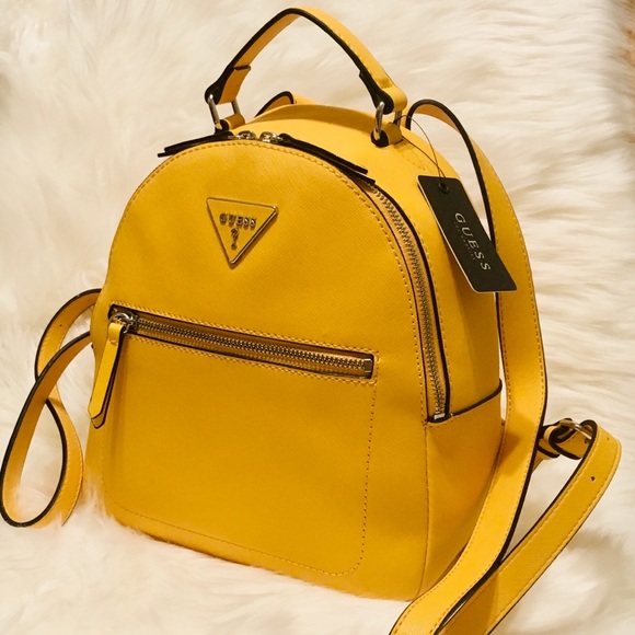 guess yellow backpack